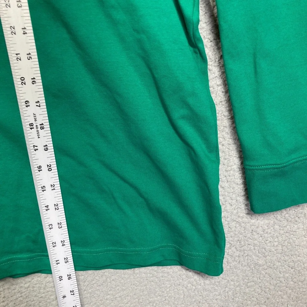 Lands' End Mock Neck Shirt Womens Plus 3X Green Relaxed Fit Long Sleeve Stretch - Picture 3 of 11